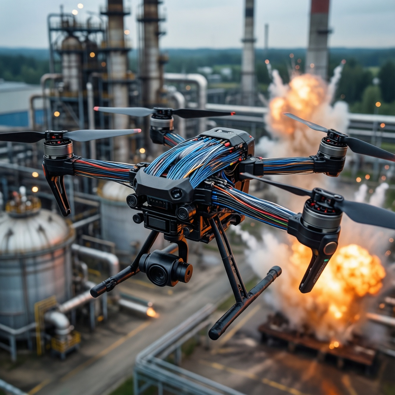 Удар по компрессорной станции «Сумская» оптоволоконными Fpv-дронами — видео